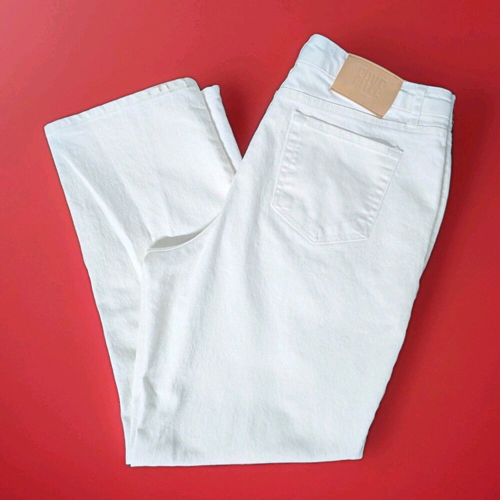 Frye Denim White Straight Leg Size 12 Women's Premium Jeans Pants
